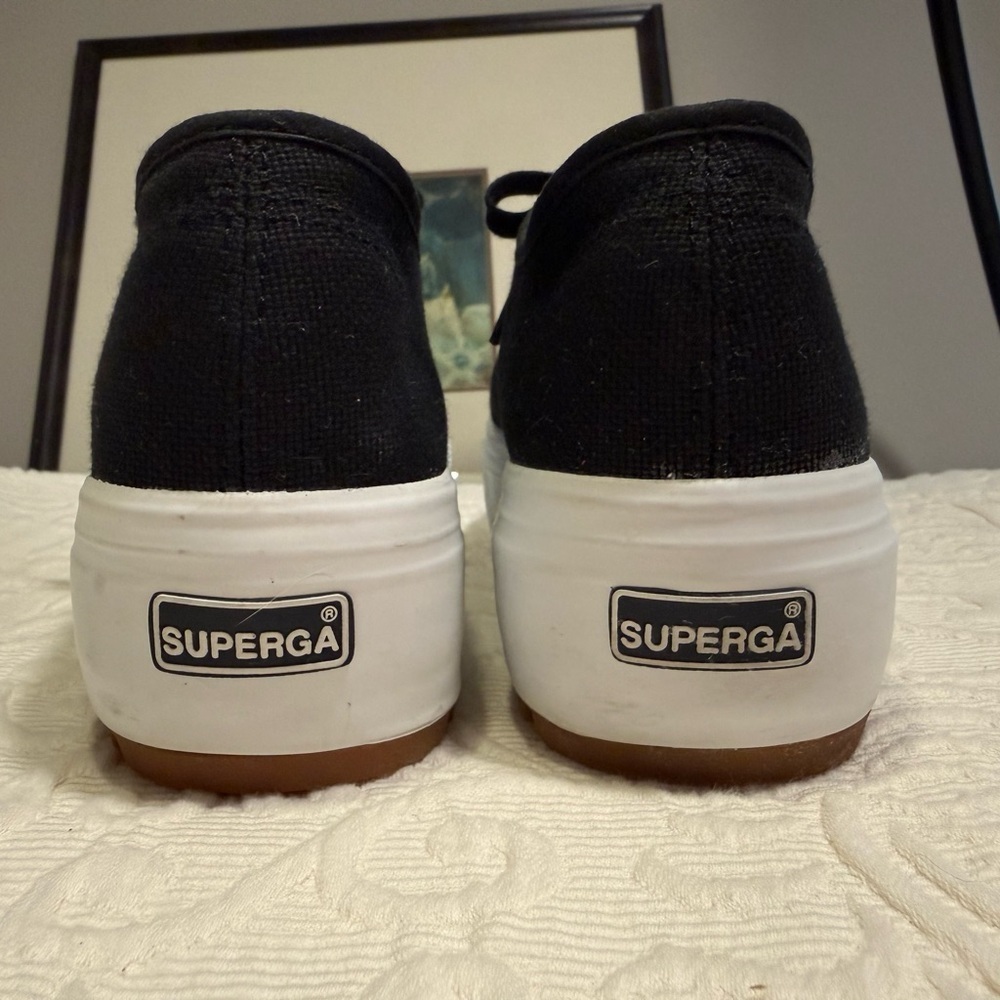 Superga Black Slip-On Shoes - Picture 2 of 9